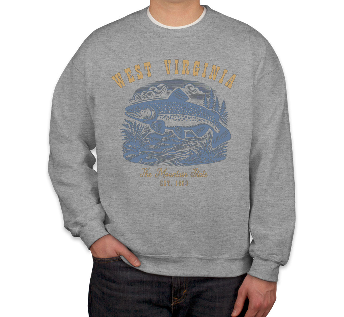 West Virginia State Vintage Unisex Sweatshirt