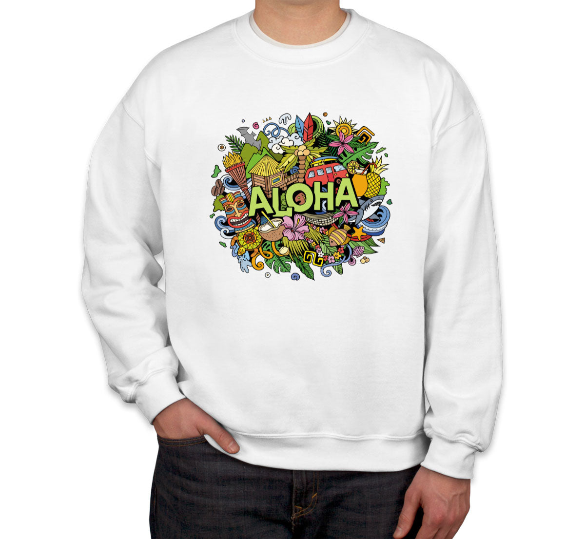 Aloha Hawaii Doodle Unisex Sweatshirt