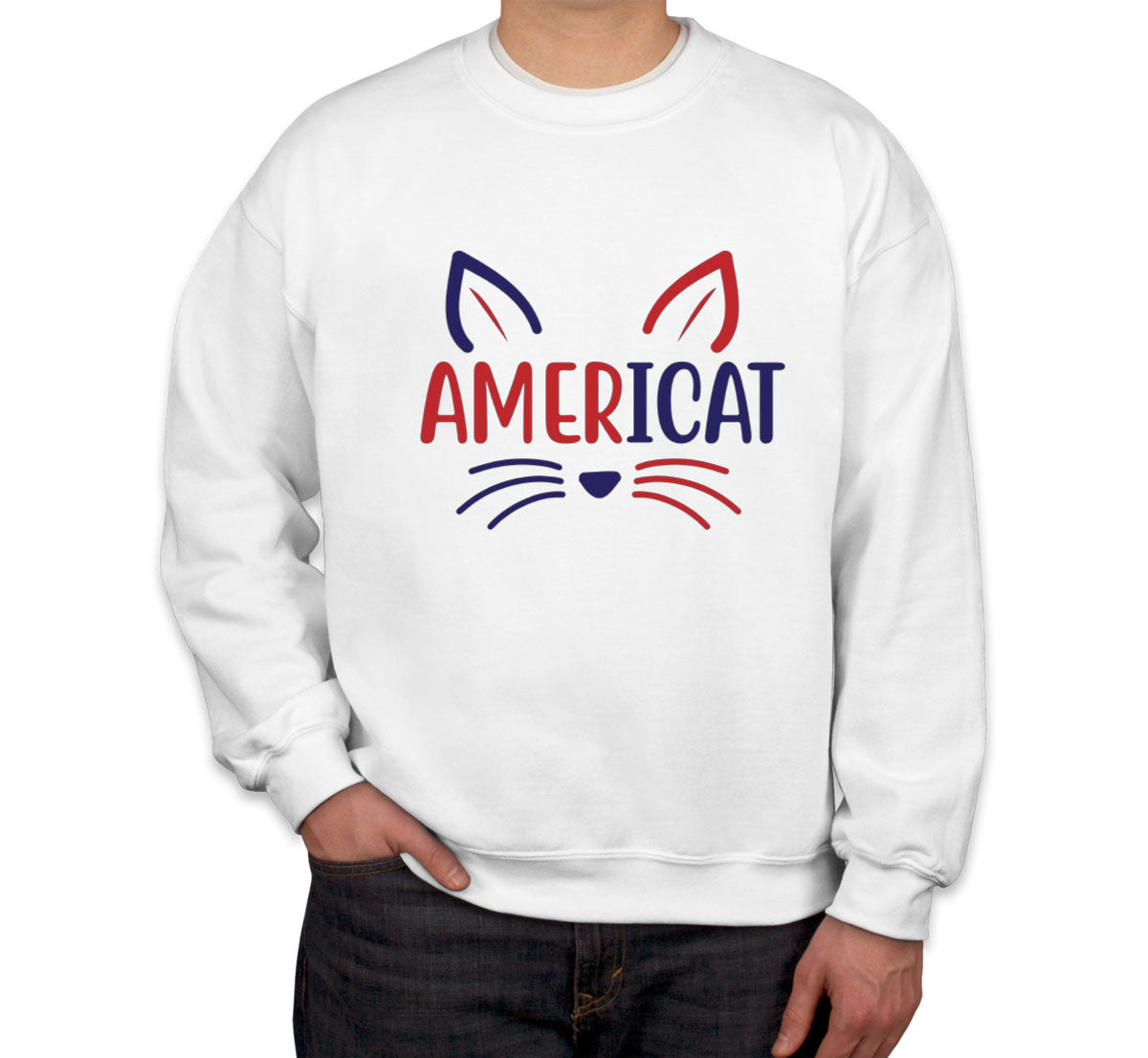 Americat Cat Unisex Sweatshirt