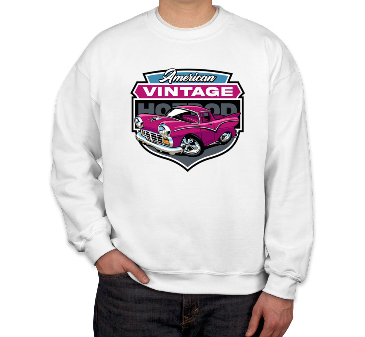 American Vintage Hotrod Car Unisex Sweatshirt