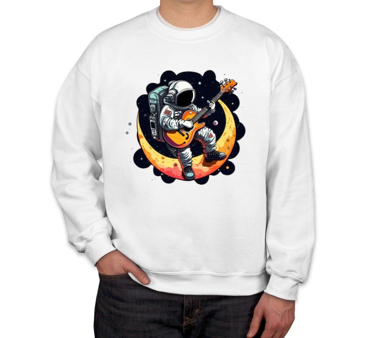 Astronaut Playing Guitar Unisex Sweatshirt