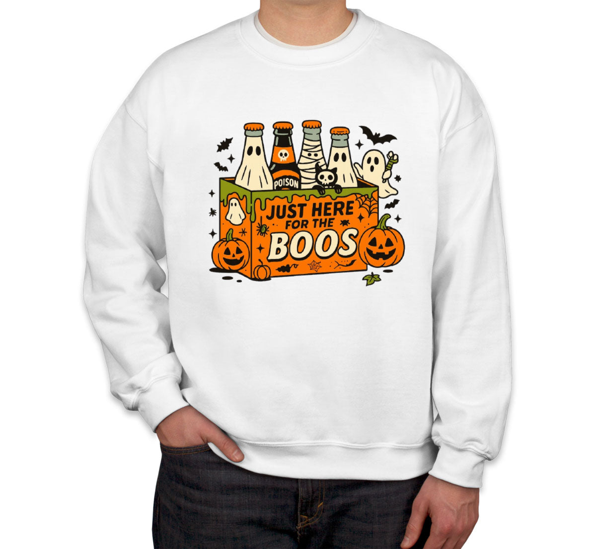 Just Here For The Boos Halloween Unisex Sweatshirt
