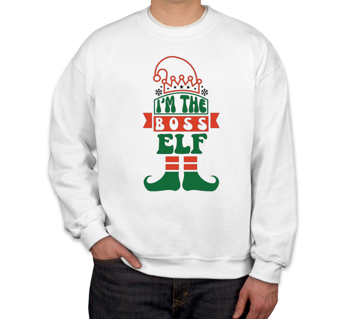 I'm The Boss Elf Christmas Unisex Sweatshirt