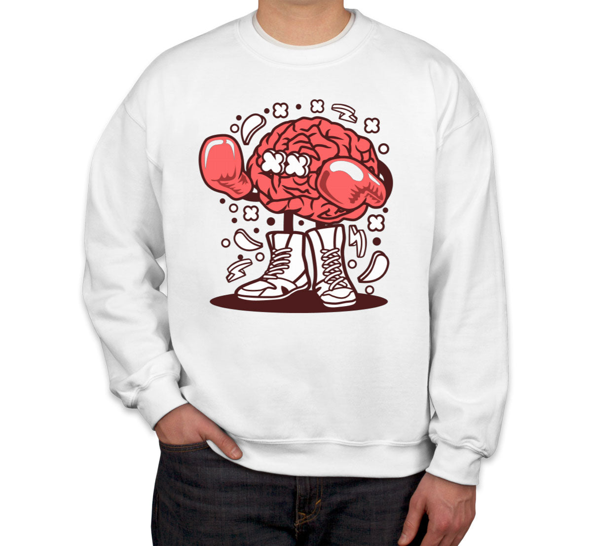 Boxer Brain Cartoon Unisex Sweatshirt