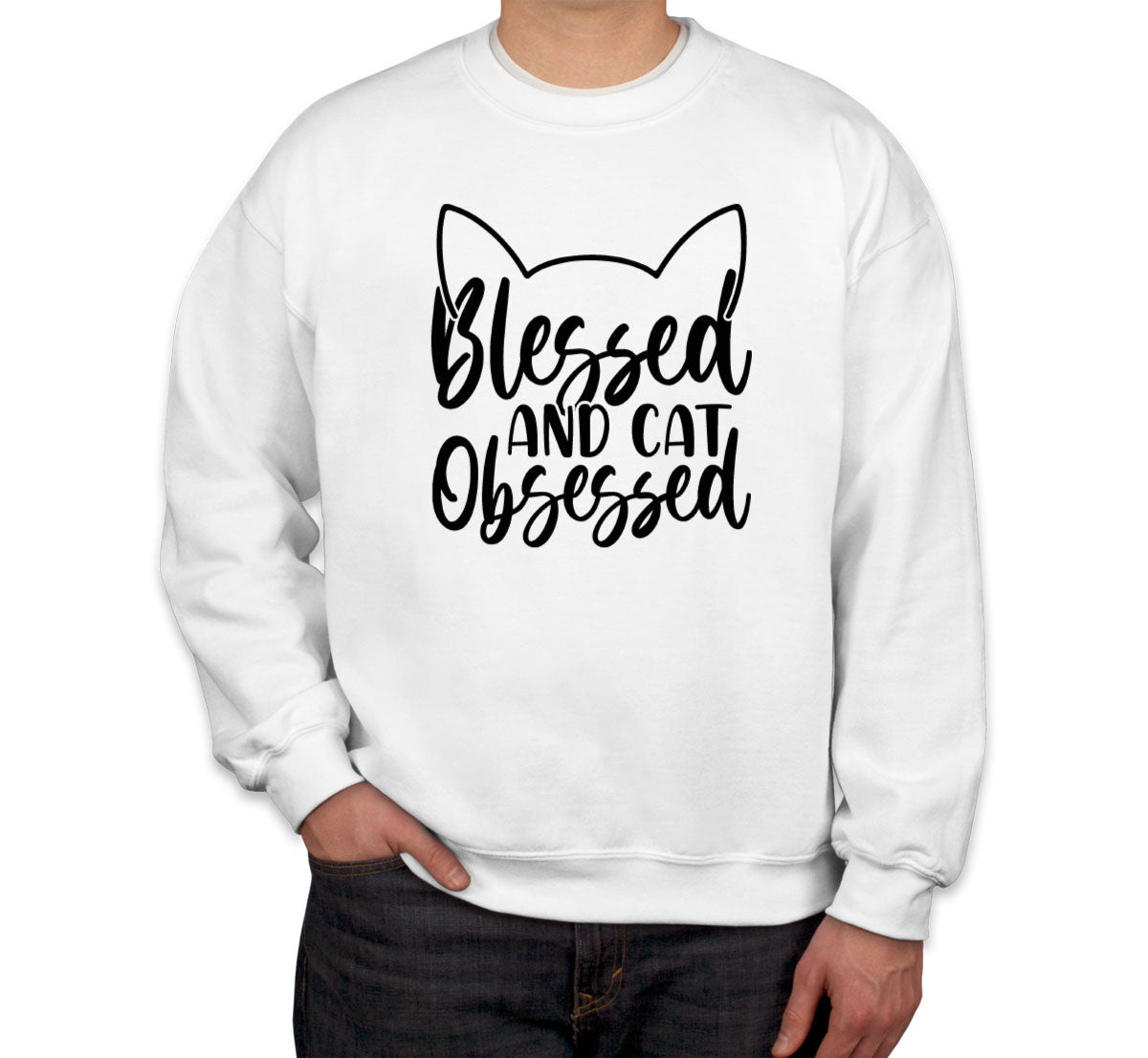 Blessed And Cat Obsessed Unisex Sweatshirt