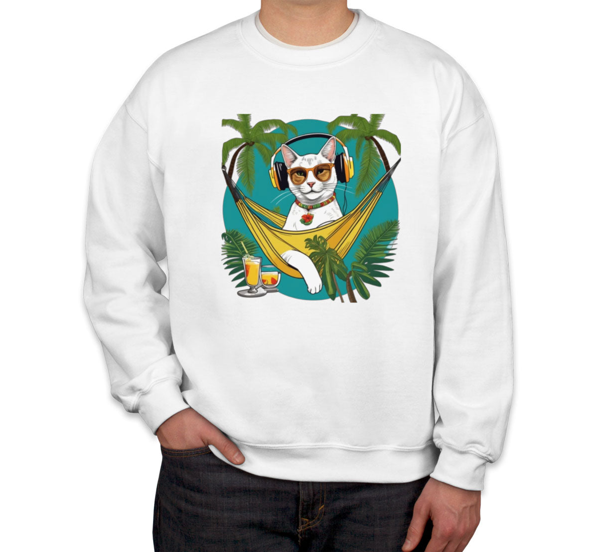 Cat On Vacation Unisex Sweatshirt
