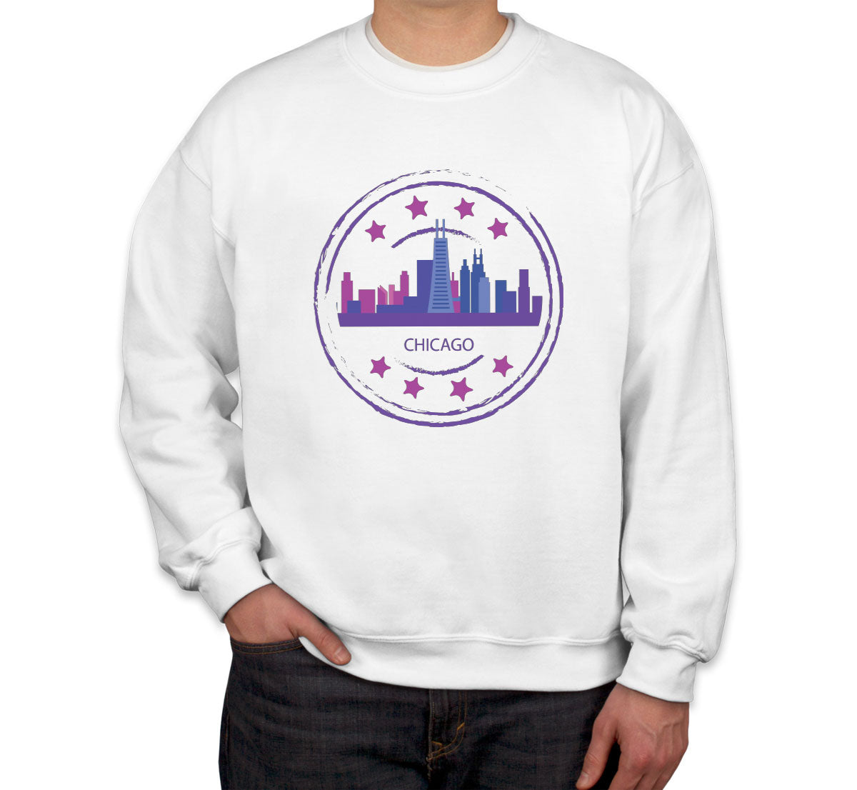 Chicago Stamp Unisex Sweatshirt
