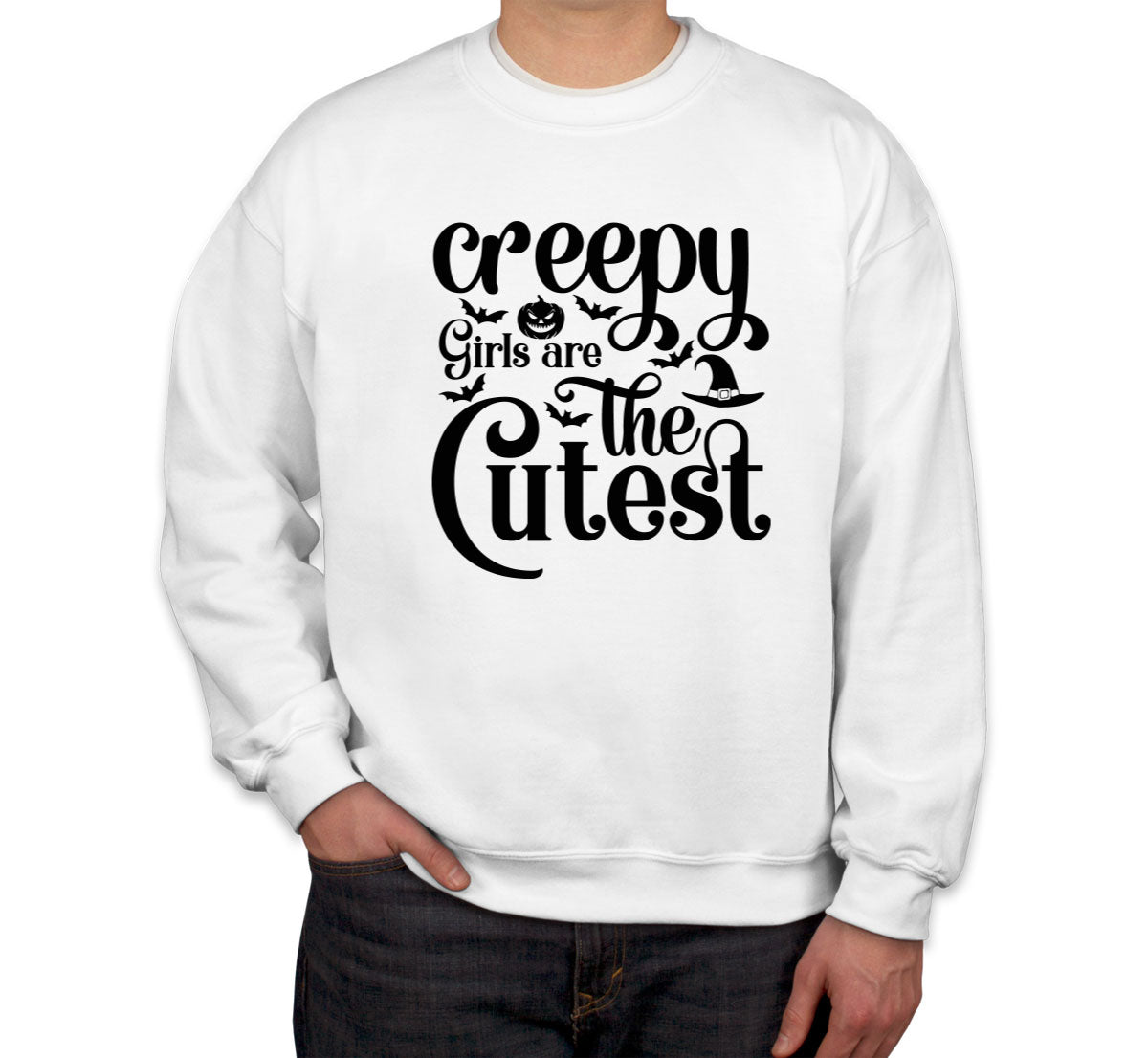 Creepy Girls Are The Cutest Halloween Unisex Sweatshirt