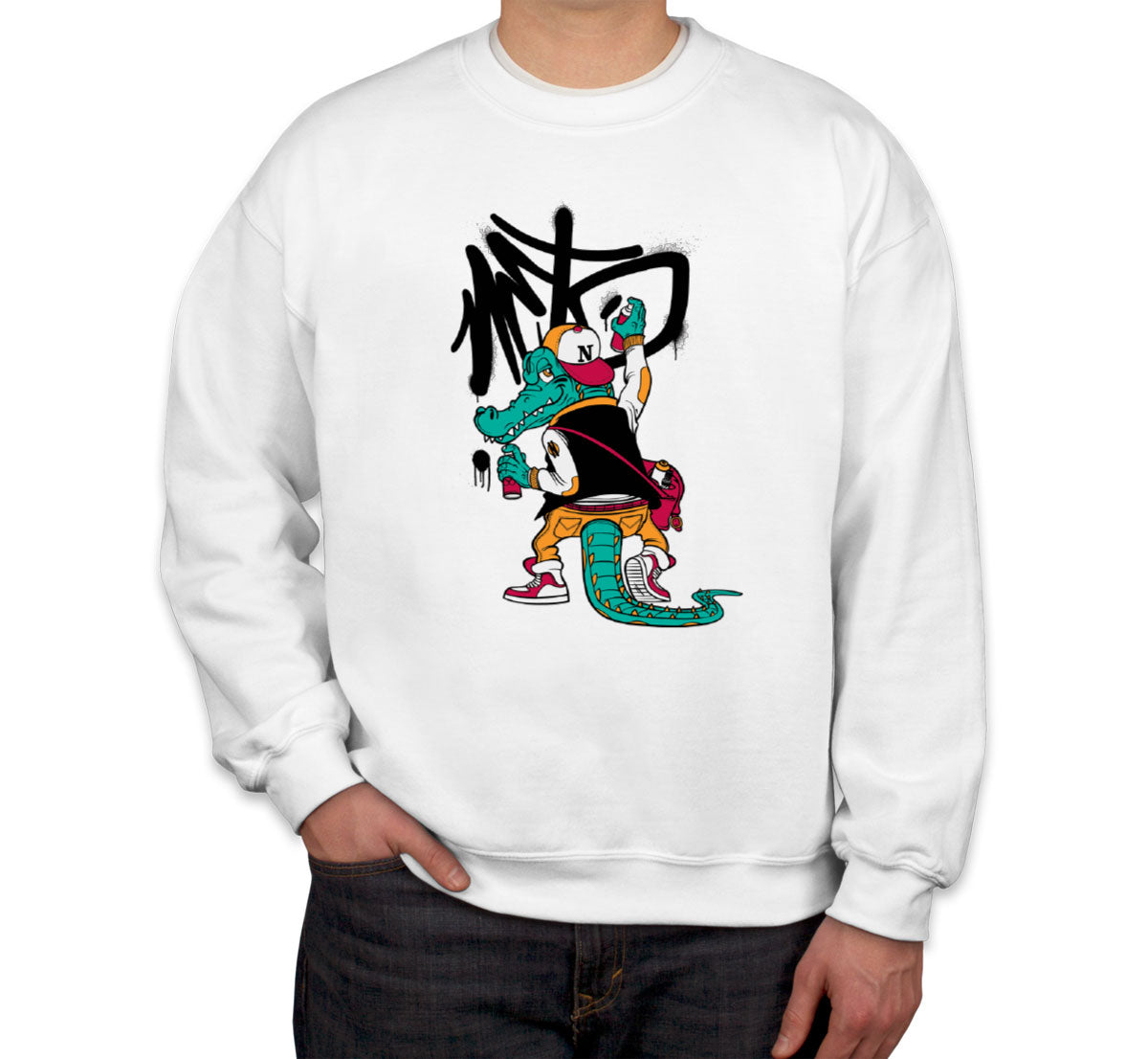 Crocodile Graffiti Unisex Sweatshirt