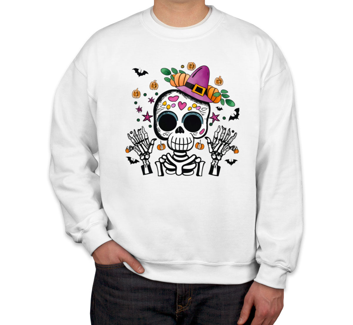 Cute Skeleton Halloween Unisex Sweatshirt