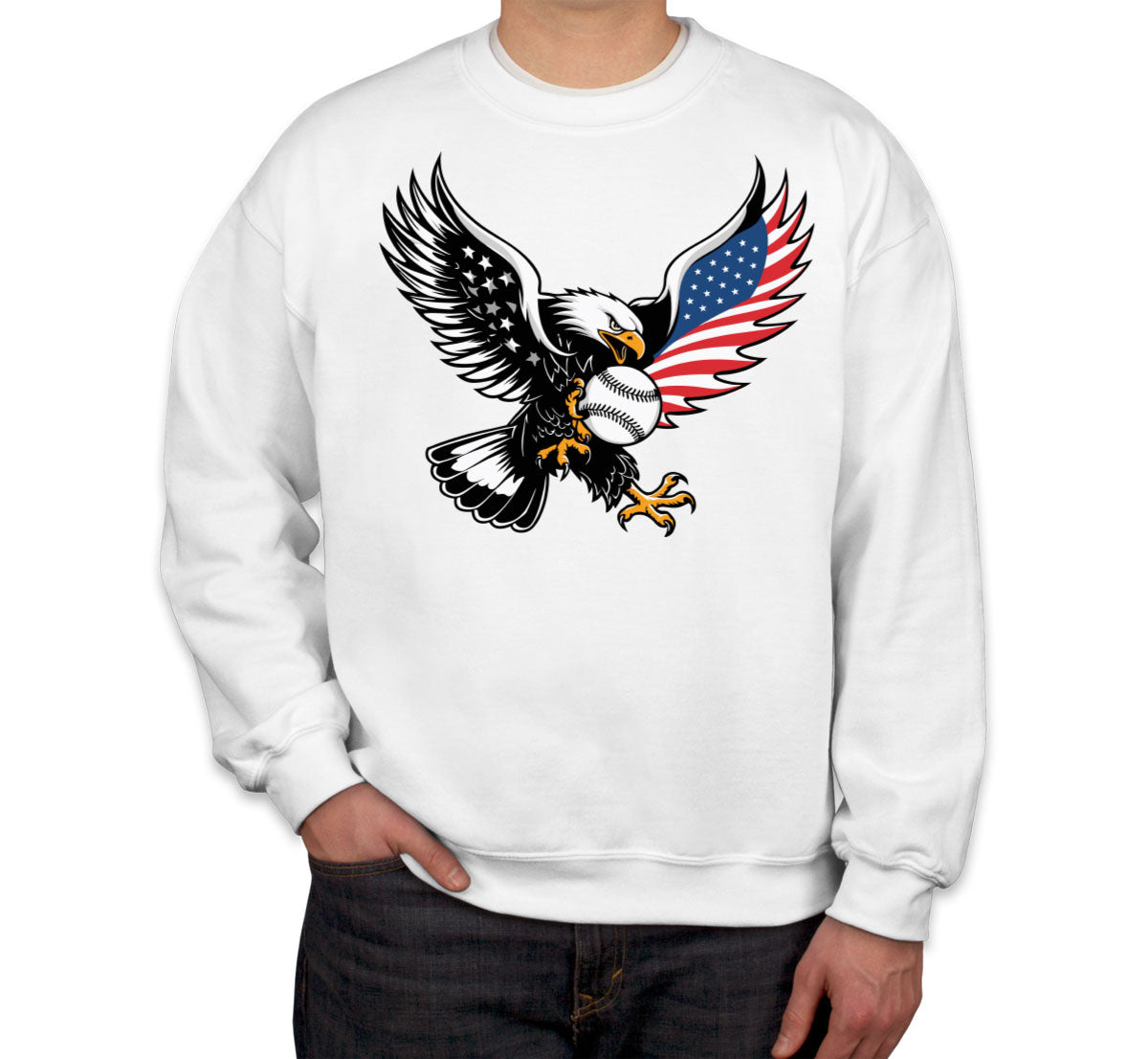 American Eagle Catching Baseball Unisex Sweatshirt