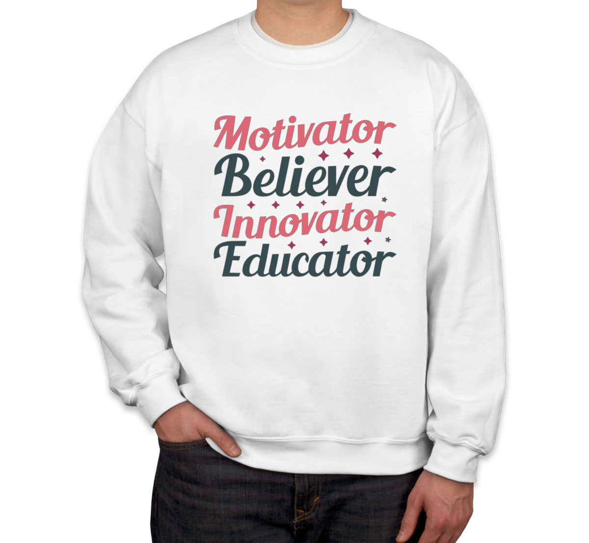 Motivator Believer Innovator Edicator Teacher Unisex Sweatshirt