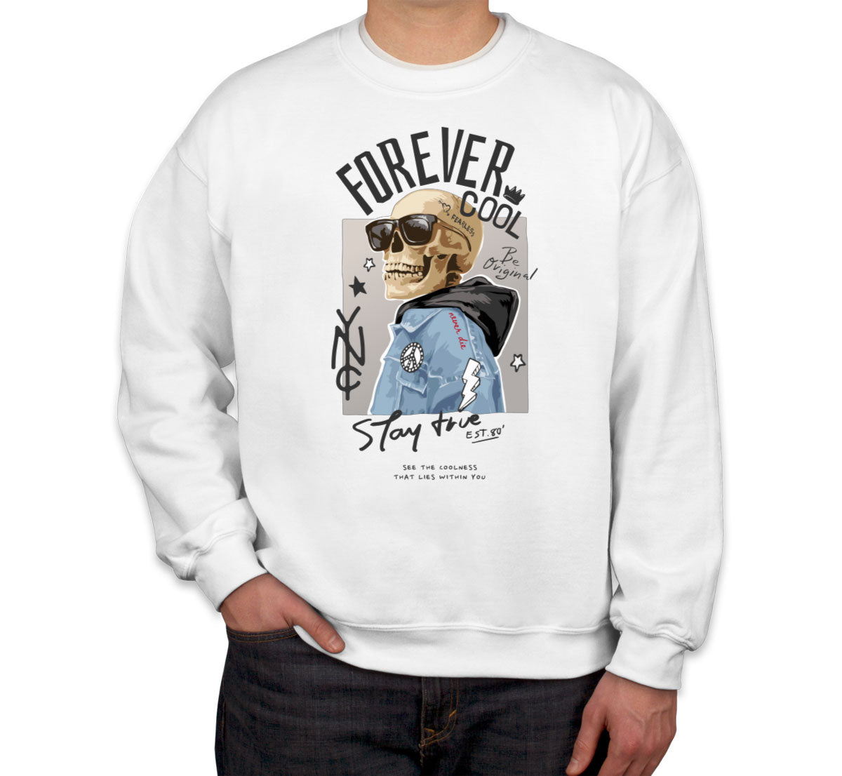 Forever Cool Skeleton Unisex Sweatshirt