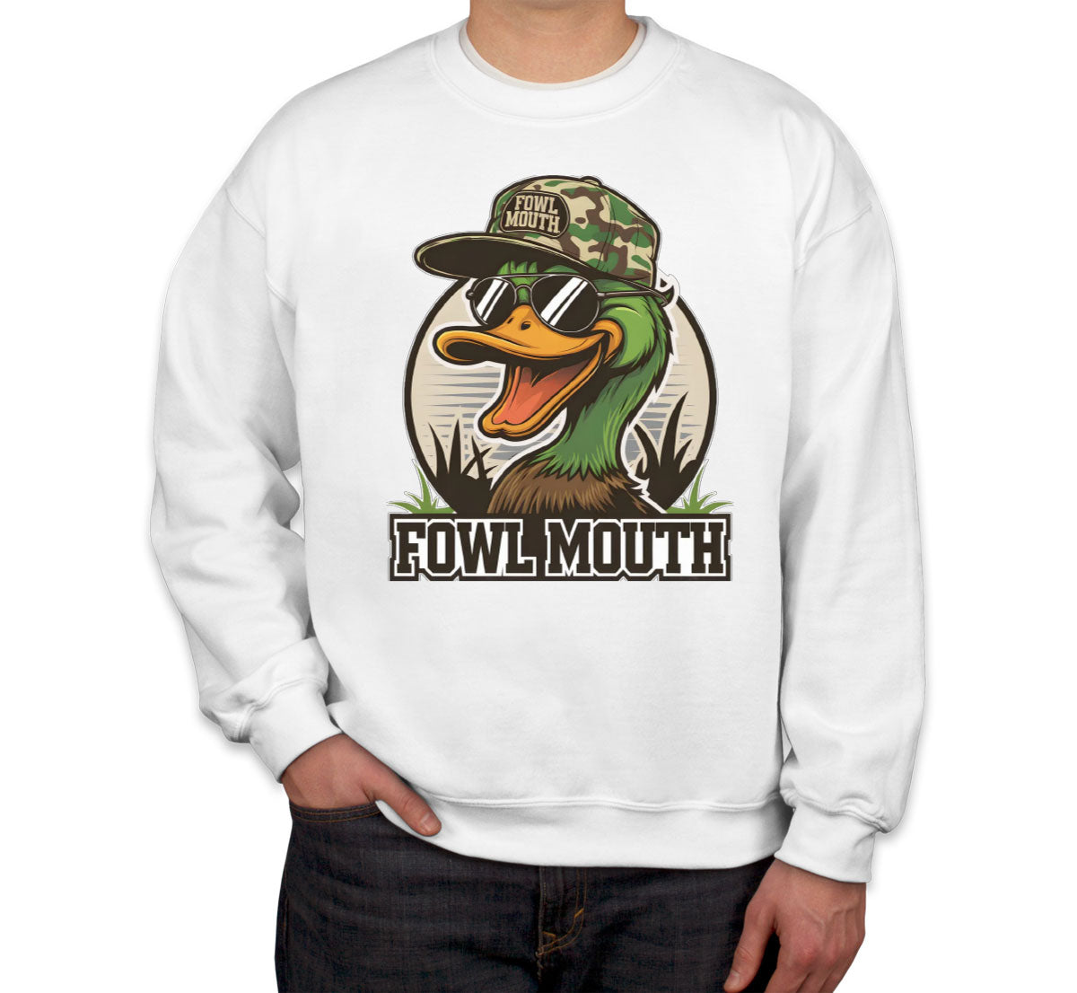 Fowl Mouth Duck Hunting Unisex Sweatshirt