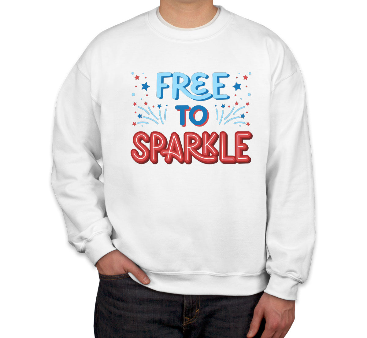 Free To Sparkle Patriotic Unisex Sweatshirt