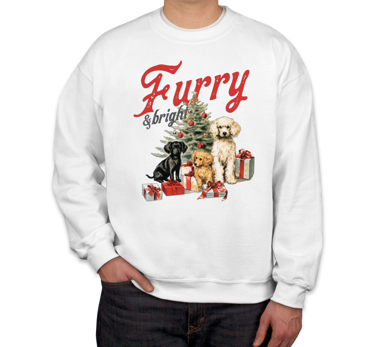 Furry And Bright Christmas Unisex Sweatshirt