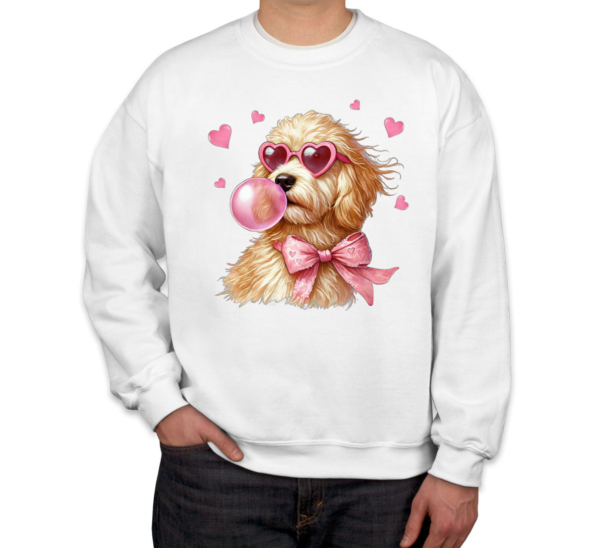 Golden Retriever Dog Valentine's Day Unisex Sweatshirt