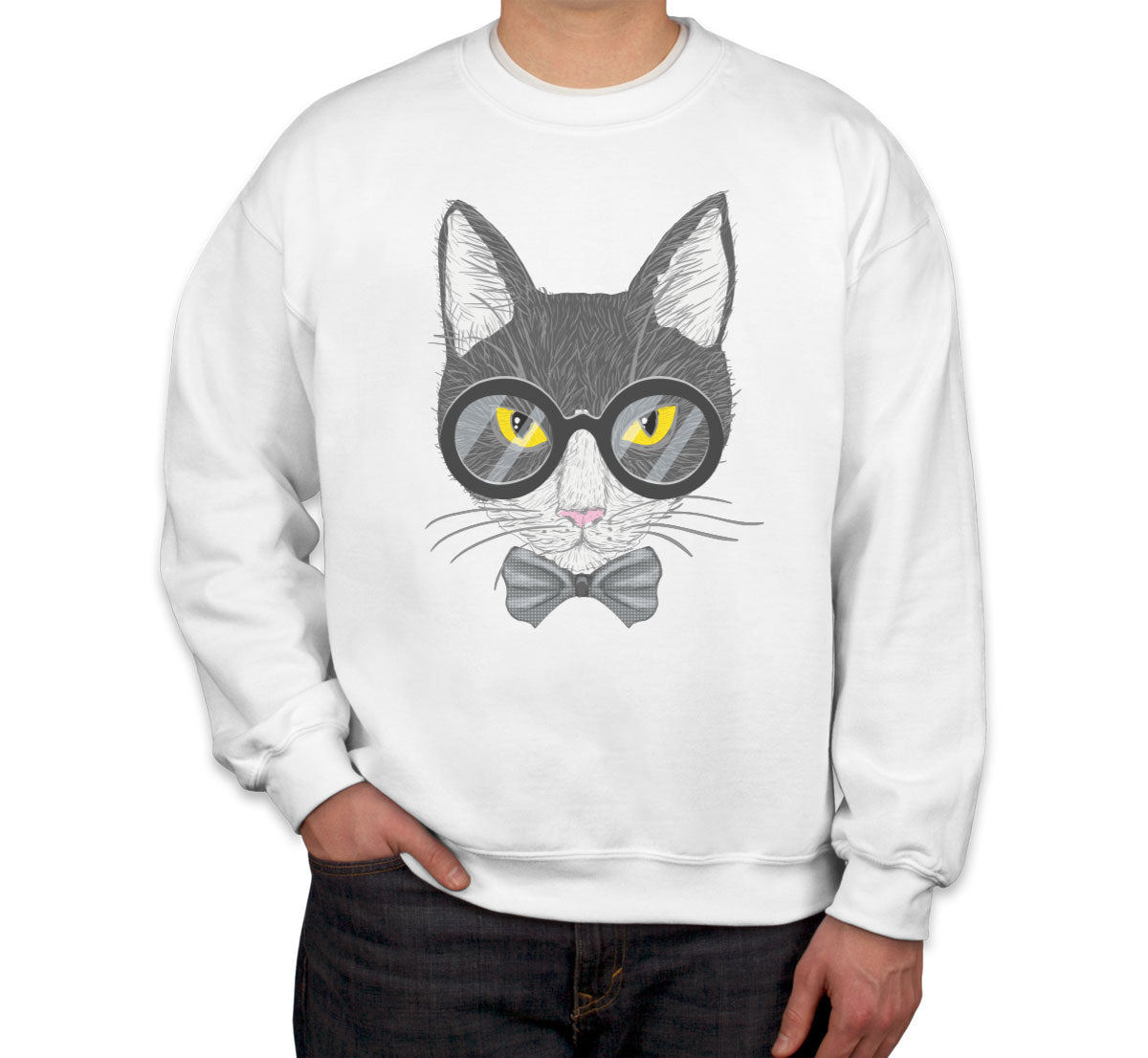 Hipster Cat Unisex Sweatshirt