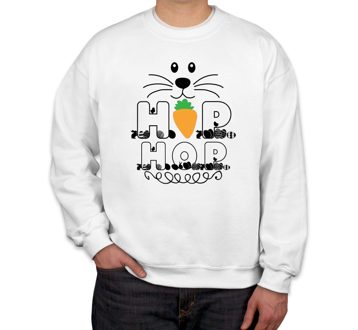 Hop Hop Bunny Easter Unisex Sweatshirt