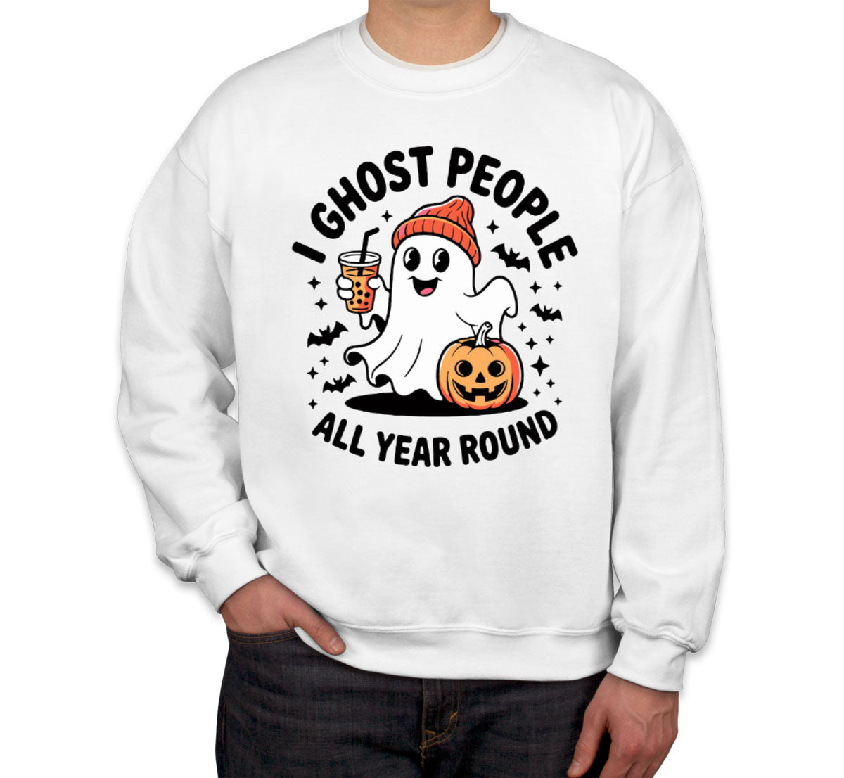 I Ghost People All Year Round Halloween Unisex Sweatshirt
