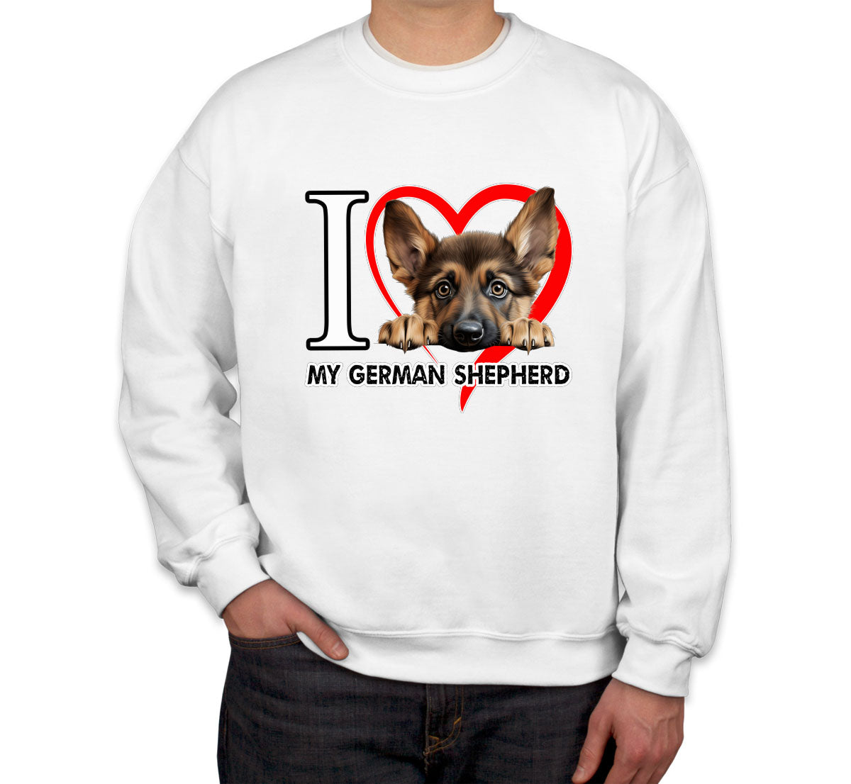 I Love My German Shepherd Dog Unisex Sweatshirt