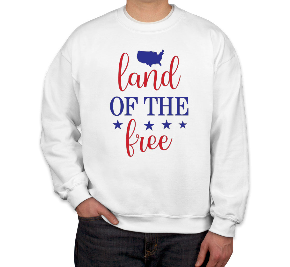 Land Of The Free Patriotic Unisex Sweatshirt