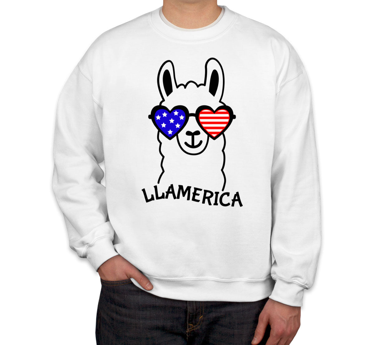 Llama America Patriotic Unisex Sweatshirt