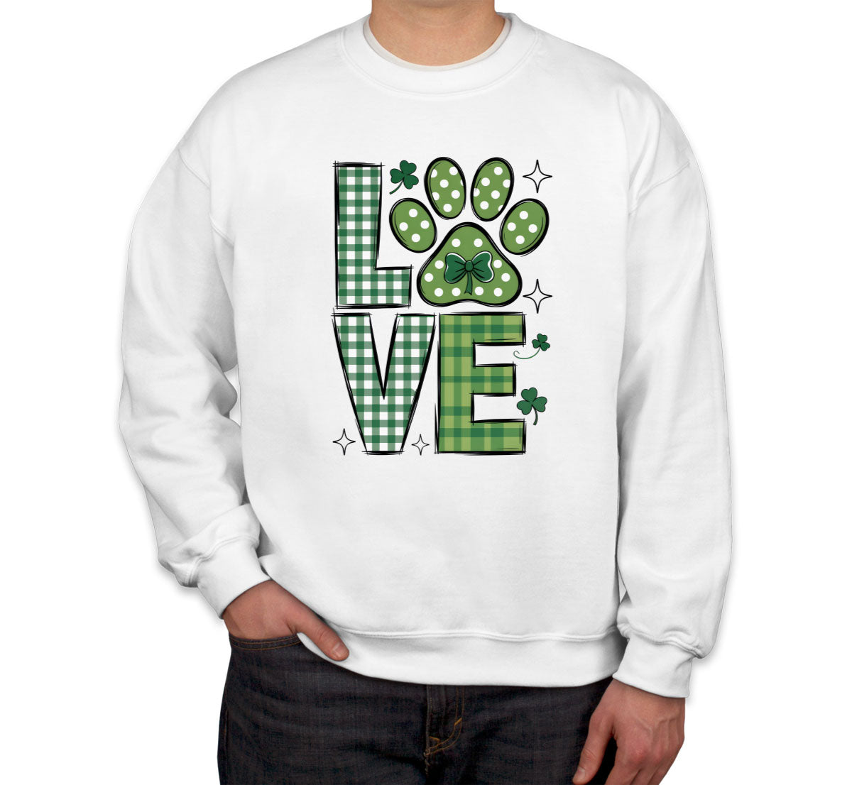Love Lucky Dog St. Patrick's Day Unisex Sweatshirt