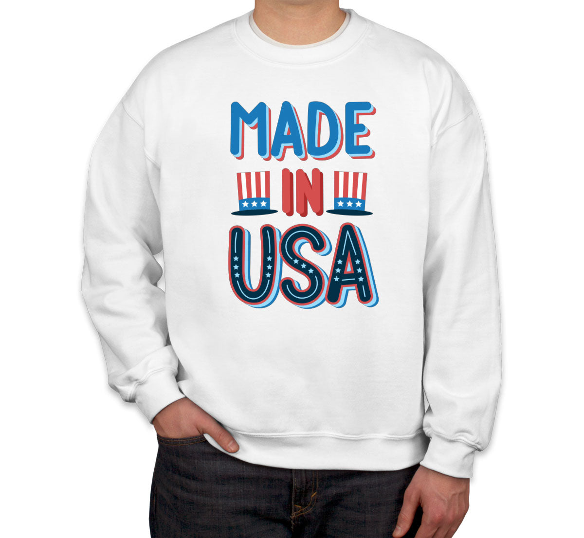 Made In USA Patriotic Unisex Sweatshirt
