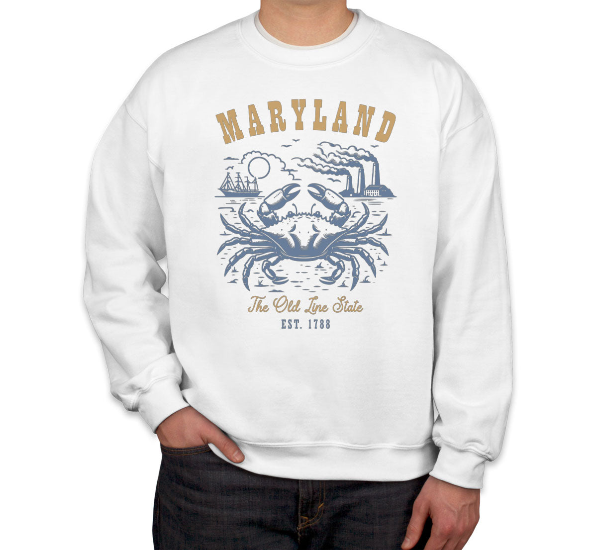 Maryland State Vintage Unisex Sweatshirt