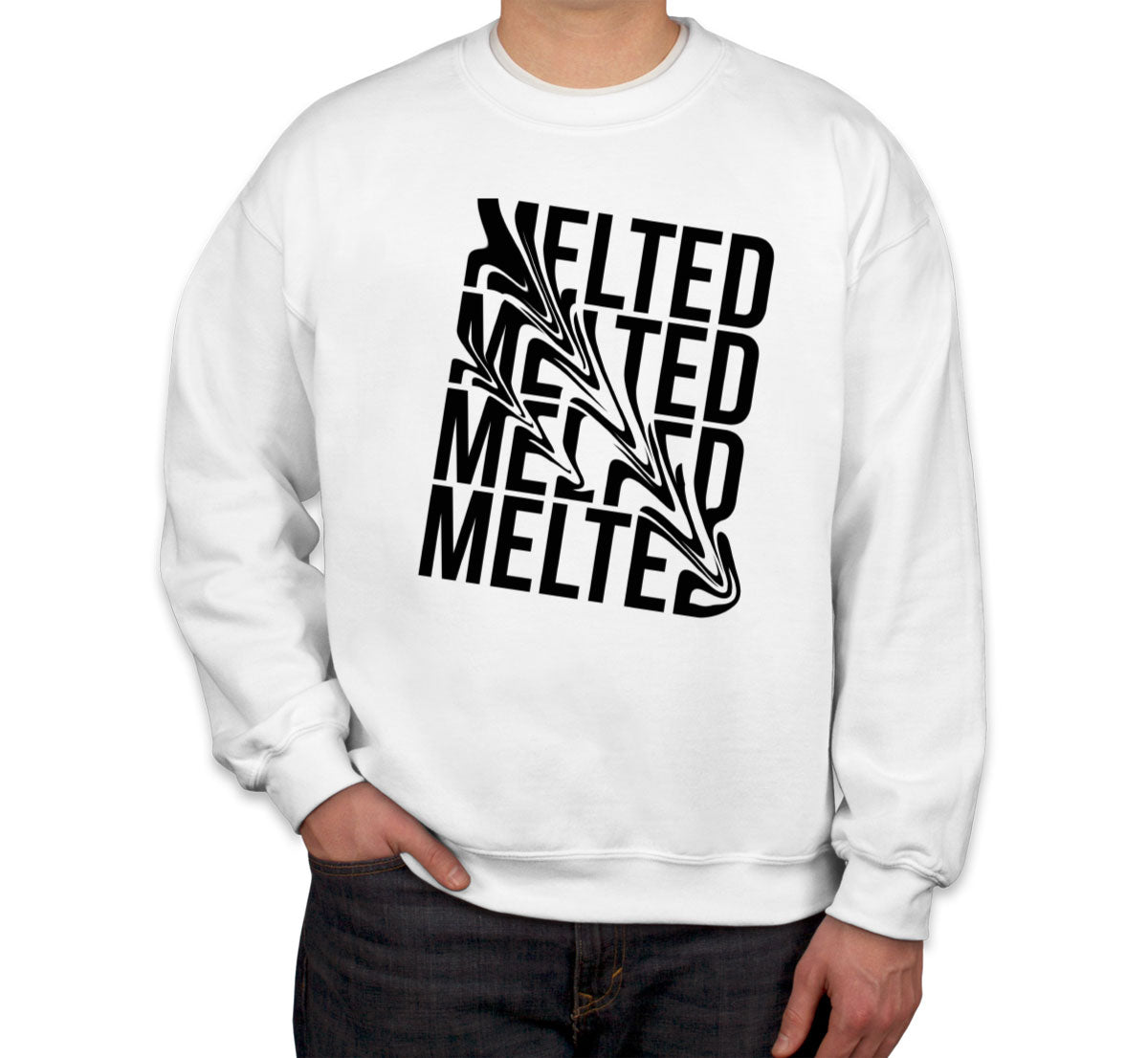 Melted Typography Unisex Sweatshirt