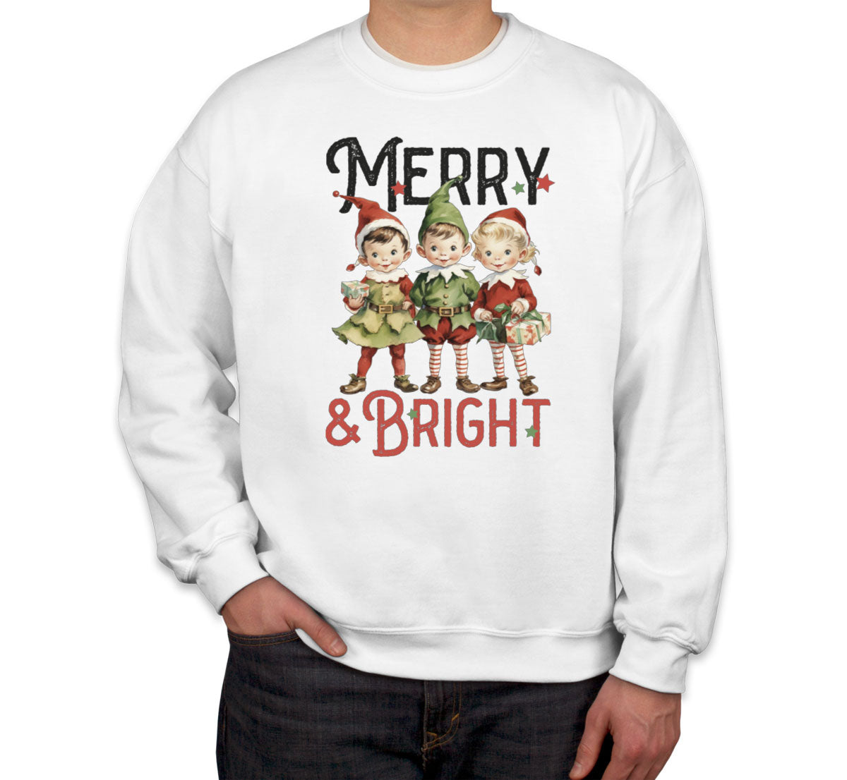 Merry And Bright Christmas Unisex Sweatshirt