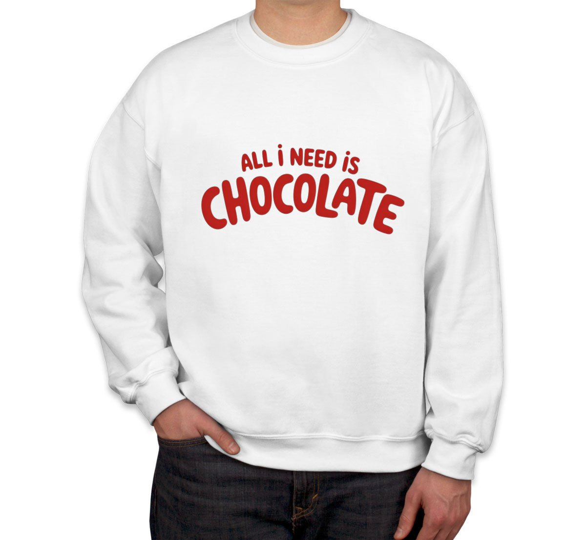 All I Need Is Chocolate Valentine's Day Unisex Sweatshirt