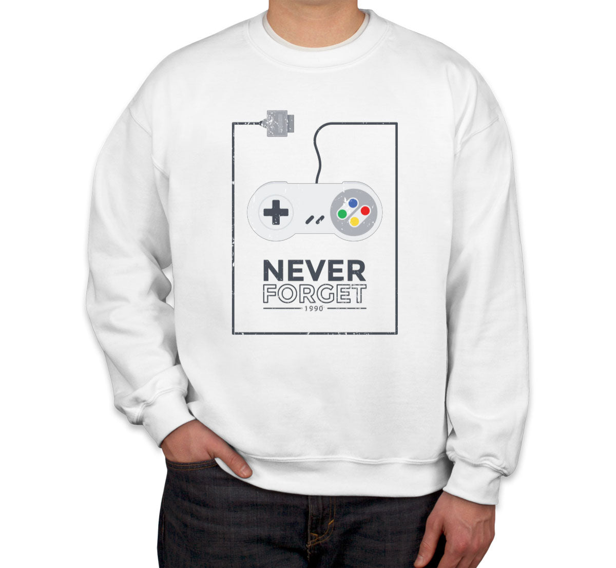 Never Forget Retro Gaming Console Unisex Sweatshirt