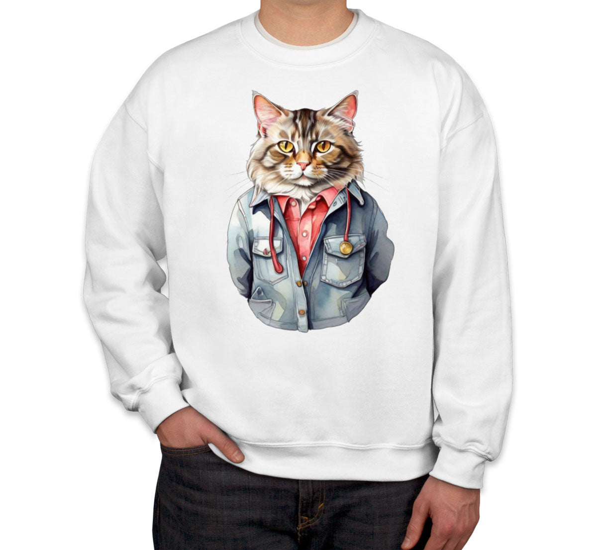 Cool Orange Cat Unisex Sweatshirt