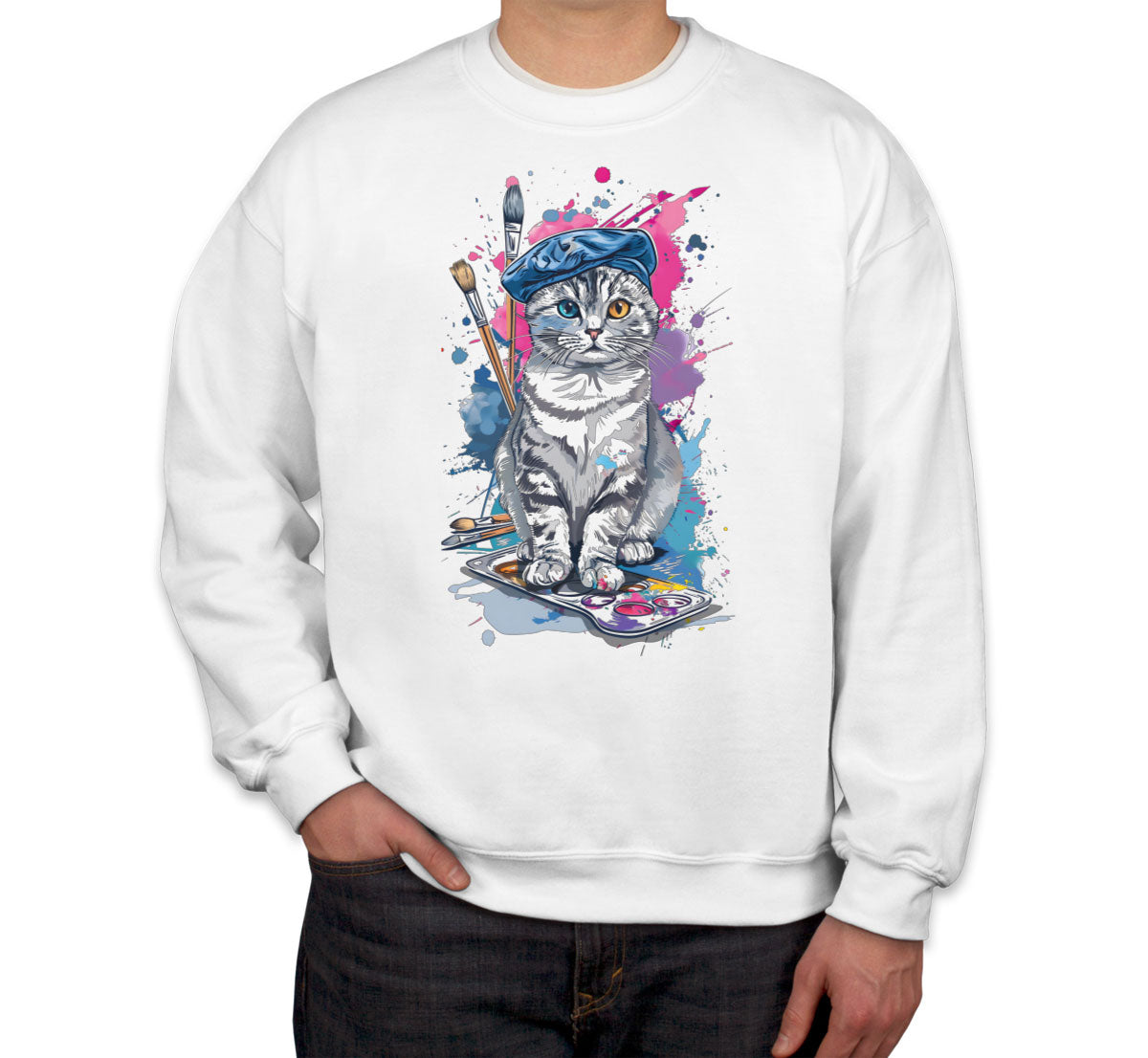 Painter Artist Cat Unisex Sweatshirt