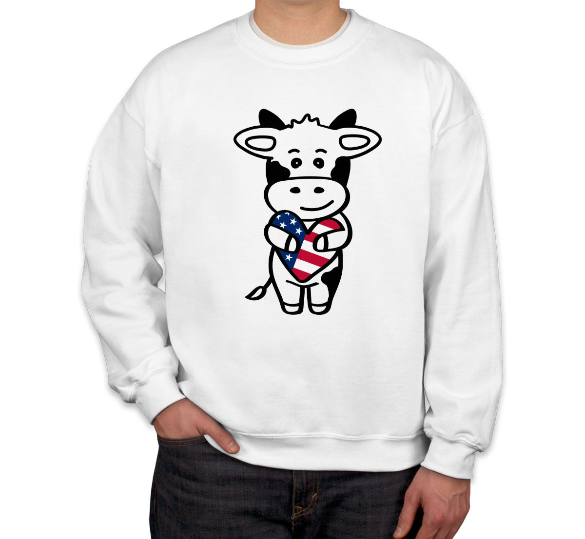 American Cow Patriotic Unisex Sweatshirt