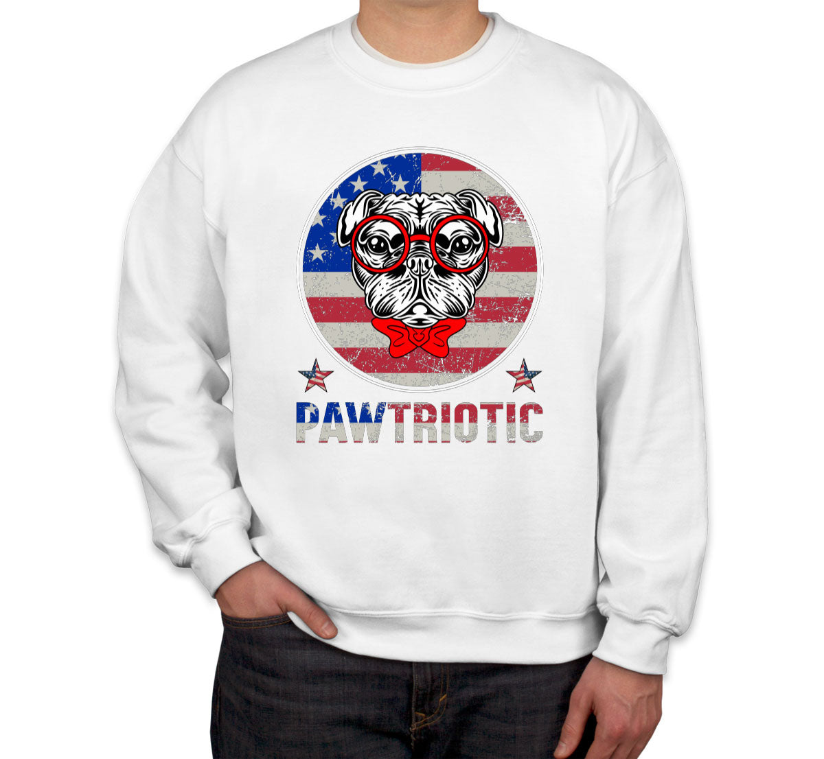 Bulldog Pawtriotic Patriotic Unisex Sweatshirt