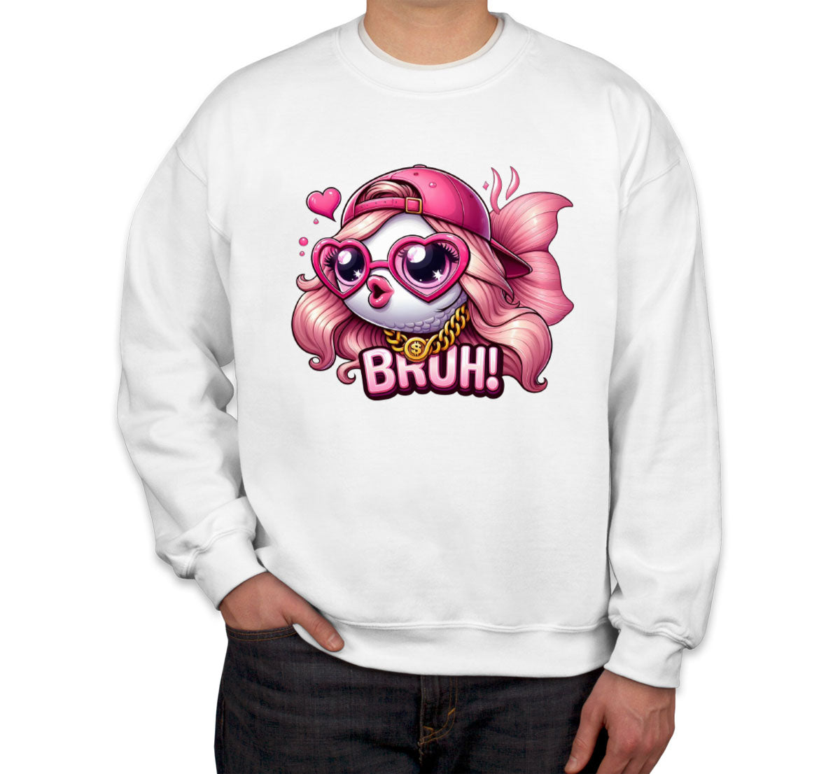 Pink Bass Fishing Unisex Sweatshirt