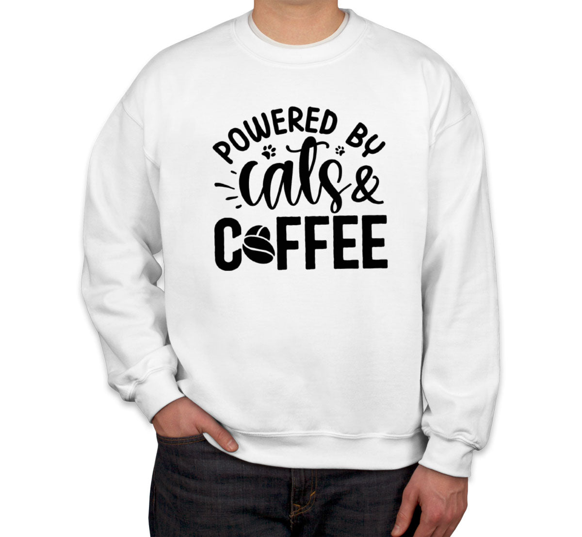 Powered By Cats And Coffee Mother's Day Unisex Sweatshirt