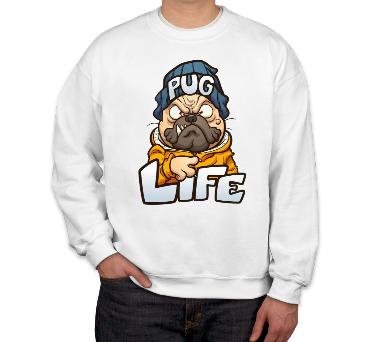Pug Life Pug Dog Cartoon Unisex Sweatshirt