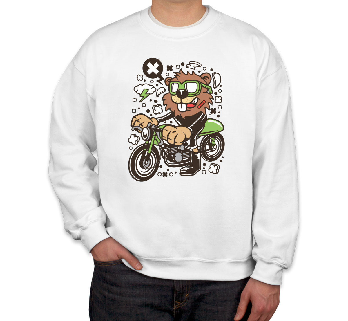 Racer Beaver Unisex Sweatshirt