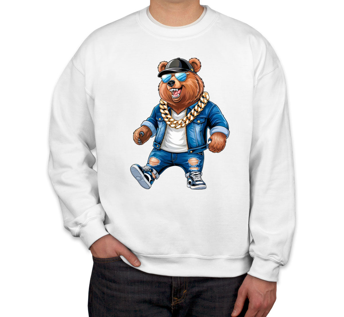 Cool Rapper Bear Unisex Sweatshirt