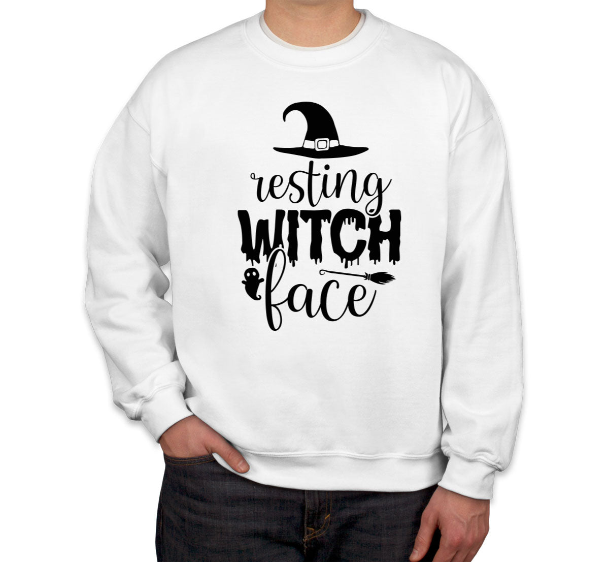 Resting Witch Face Halloween Unisex Sweatshirt