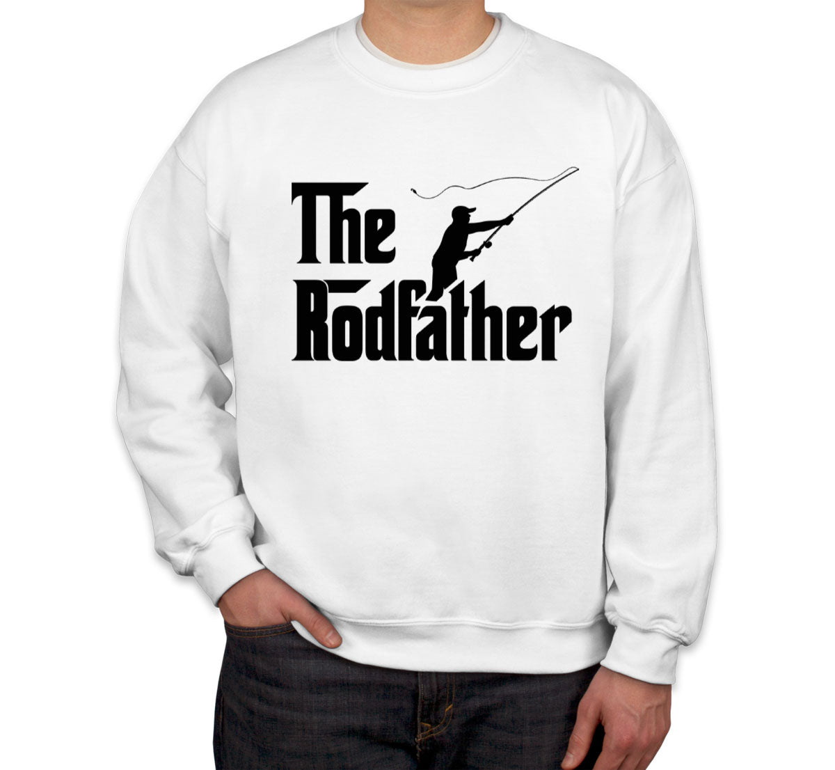 The Rodfather Fishing Father's Day Unisex Sweatshirt