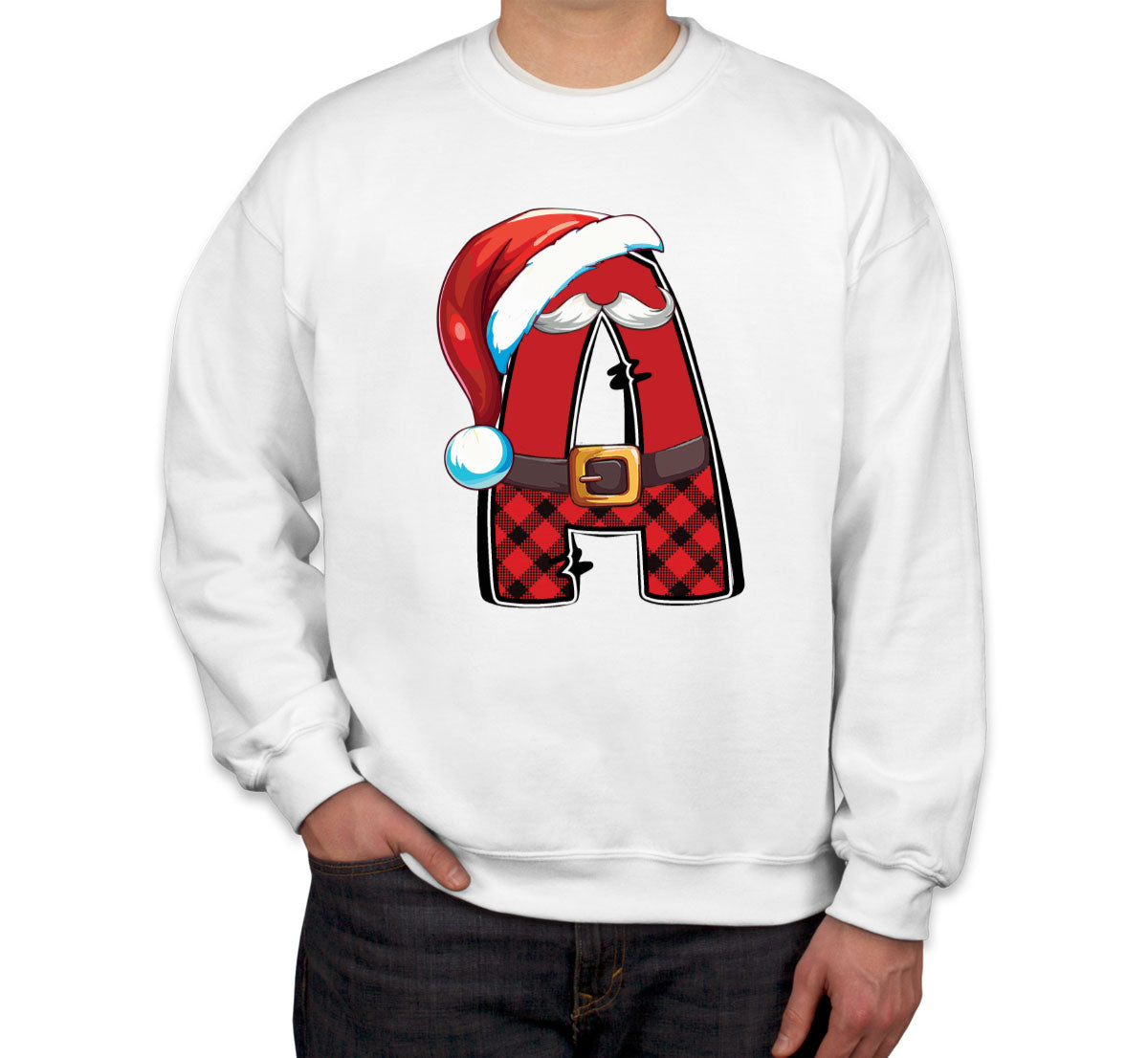 Christmas Santa Alphabet Letters [Custom Initial] Unisex Sweatshirt