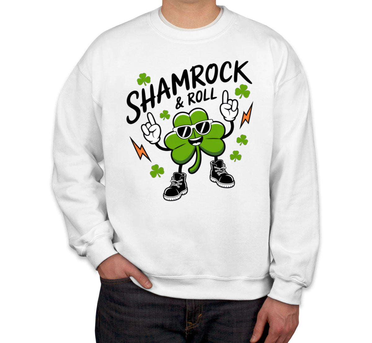 Shamrock And Roll St. Patrick's Day Unisex Sweatshirt