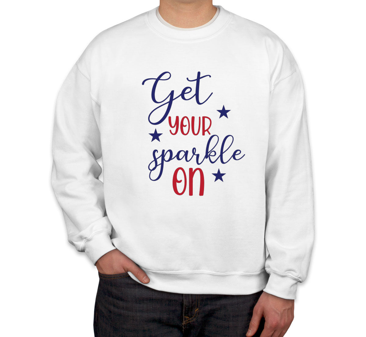 Get Your Sparkle On Patriotic Unisex Sweatshirt