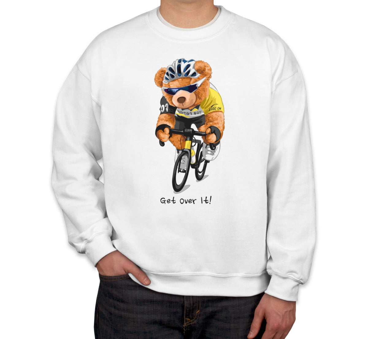 Teddy Bear Biker Get Over It Unisex Sweatshirt