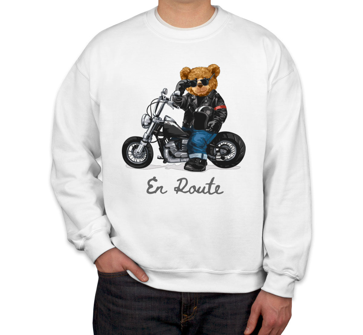 Teddy Bear Biker Unisex Sweatshirt